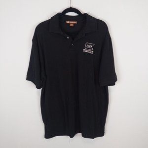 Harriton Embroidered Glock Logo Polo Black Size X-Large